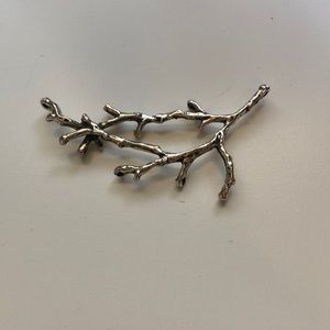 Silver-Plated Tree Branch Necklace Charm